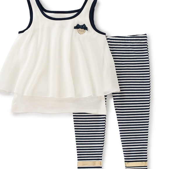 Juicy Couture White Popover Top & Leggings